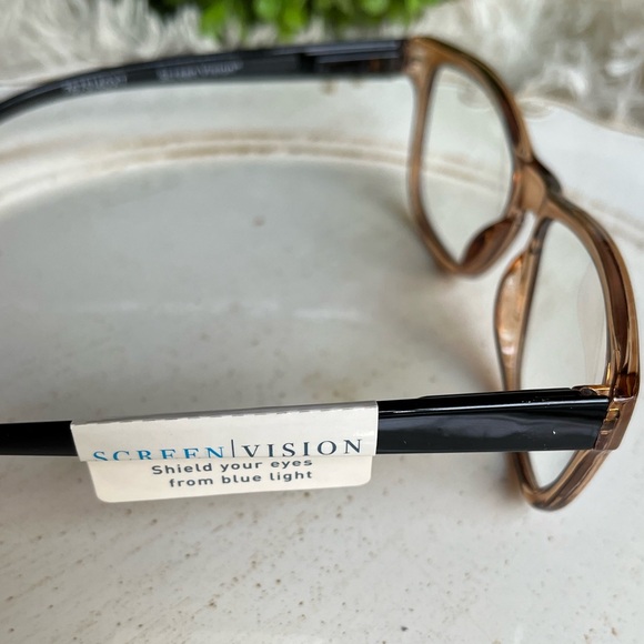 Screen vision Blue light glasses brown frames new - Picture 6 of 7